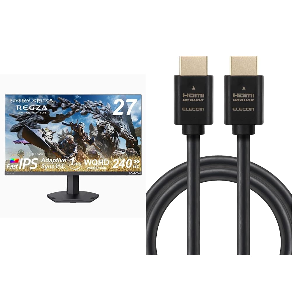 Amazon.co.jp: 【セット買い】 REGZA ゲーミングモニター 27